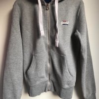 Два мъжки суичера Superdry, сив и тъмнозелен, размер S, снимка 4 - Суичъри - 43506601