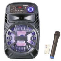 Караоке Тонколона PAudio-80, 8 инча с Bluetooth, Безжичен Микрофон, USB, SD Card, снимка 1 - Караоке - 27351794