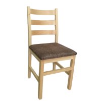 Трапезен стол бук Виктория натурален цвят, извита облегалка, снимка 1 - Столове - 40289842