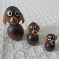 Семейство дървени Кученца, снимка 2 - Други ценни предмети - 28172657