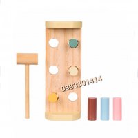 Образователна дървена играчка с чук , снимка 2 - Образователни игри - 39866215