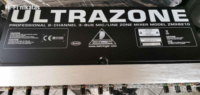 8 канален микрофонен миксер behringer ultrazone zmx8210, снимка 1