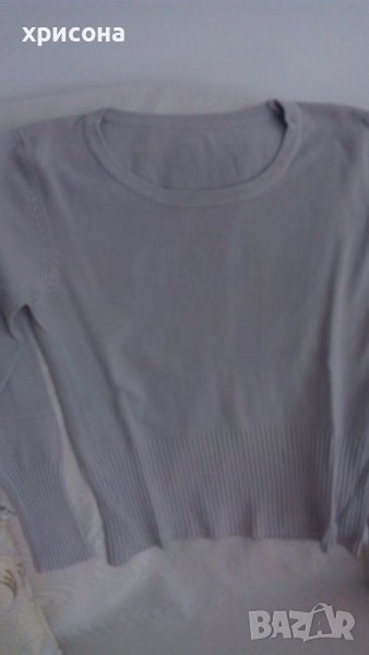 Дамска блуза в сиво-памук и ликра , снимка 1