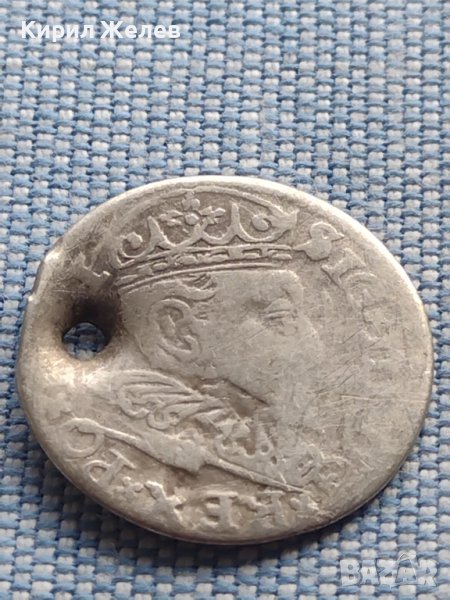 Сребърна монета 3 гроша 1596г. Сигизмунд трети ПОЛША 28460, снимка 1