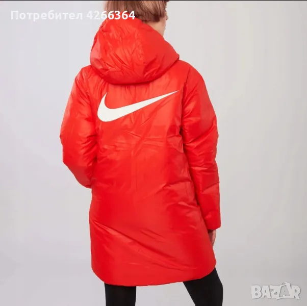 Дамско пухено яке : NIKE SPORTSWEAR REVERSIBLE PUFFER PARKA JACKET COAT RED S, снимка 1
