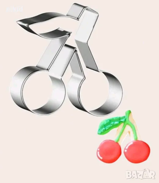 череша череши метална форма резец за сладки тесто бисквитки декор, снимка 1