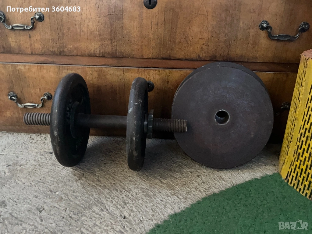 Професионална винтова щанга с чугунени дискове – 30 кг. , снимка 1