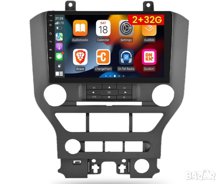 Мултимедия, Двоен дин, за Ford Mustang, Навигация, за Ford, 2 din, плеър, Android, Форд Мустанг, снимка 1