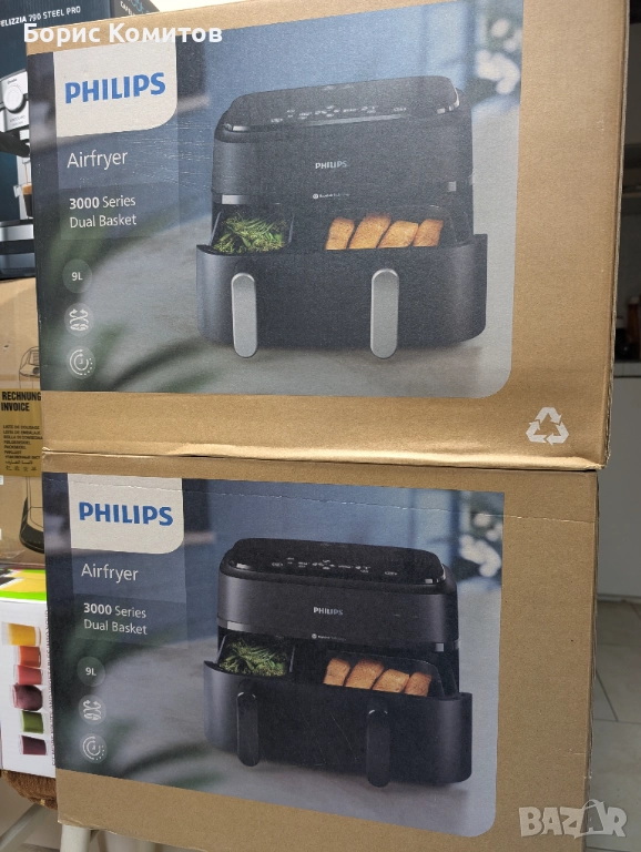 Двоен фритюрник без масло Philips Airfryer Series 3000 NA351/00, снимка 1