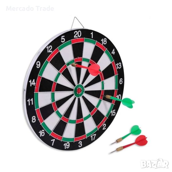 Дартс игра Mercado Trade, 30см и 4 стрелички, снимка 1