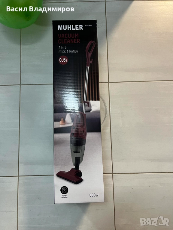 Прахосмукачка вертикална Muhler MVS-600 стик, 2в1, снимка 1
