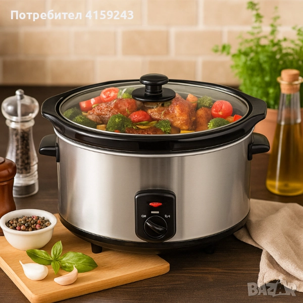Slow Cooker тенджера Royalty Line SLC1012/SLC1013 – спестява време, съхранява вкуса, снимка 1