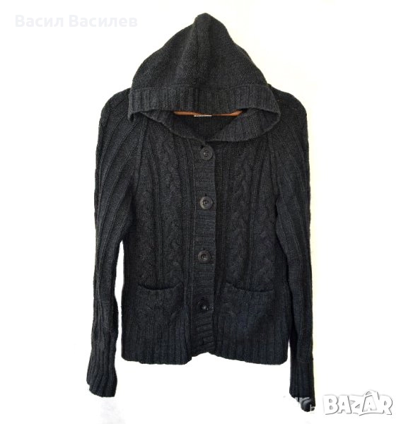 HEMA дамска спортна жилетка с качулка сива, снимка 1