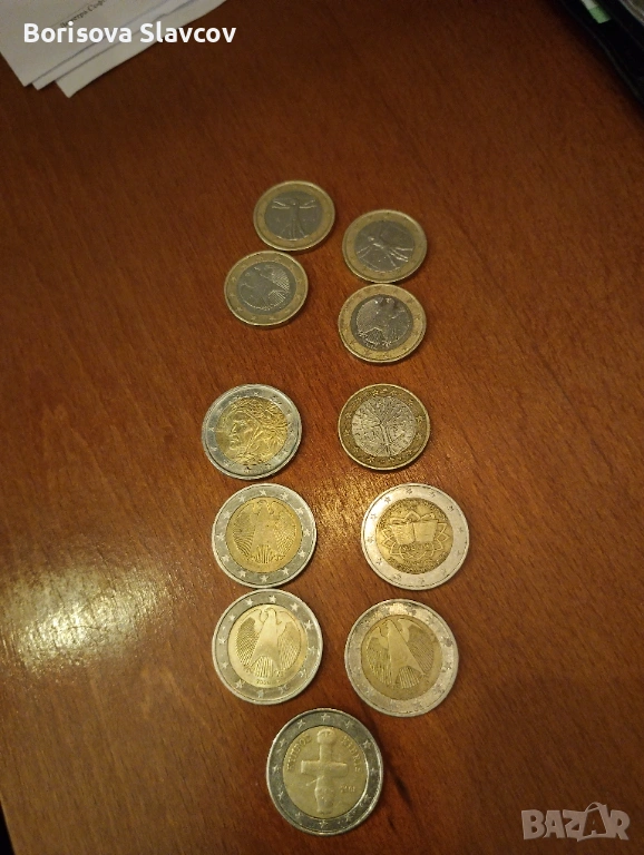 Рядни монети от 1 евро и 2 евро, снимка 1