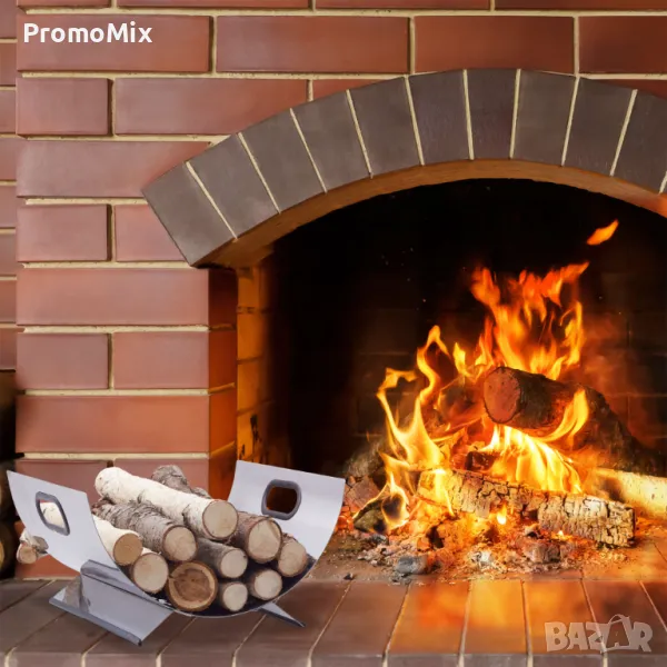 Стелаж за дърва Relaxdays 10022302 Поставка за дърва Стойка за дърва, снимка 1