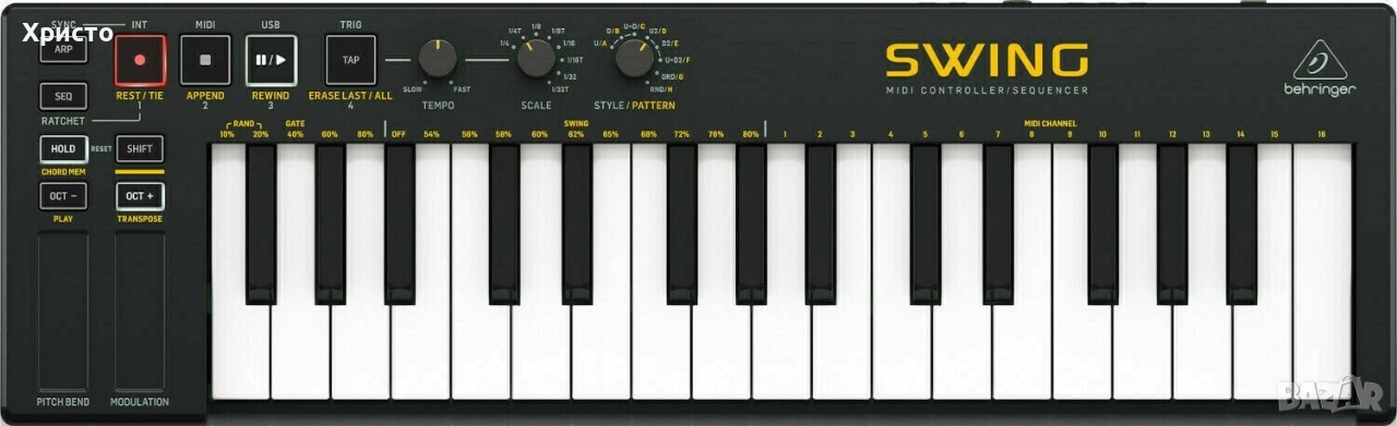 Behringer Swing миди клавиатура , снимка 1
