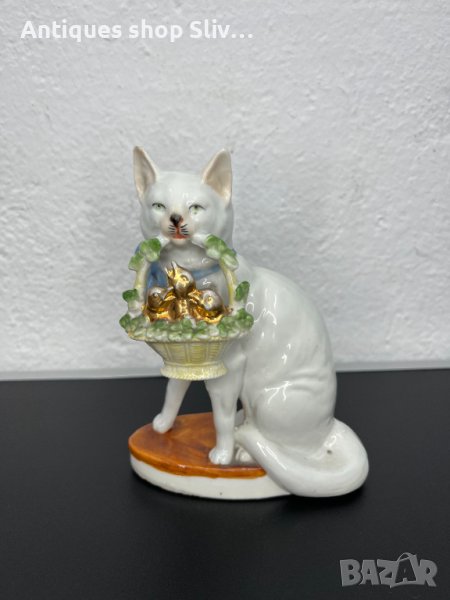Немска порцеланова котка - Ges. Gesch. №4955, снимка 1