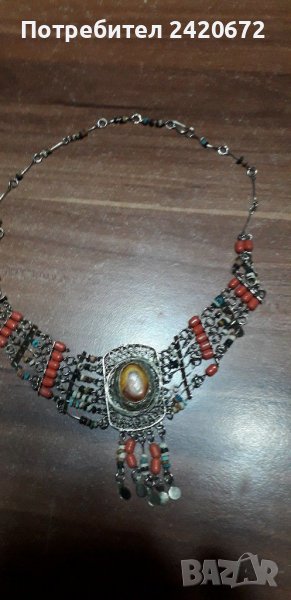 Старинно  сребърно  колие, снимка 1