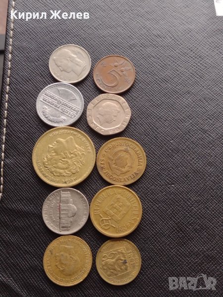 Лот монети от цял свят 10 броя БЕЛГИЯ ИСПАНИЯ АМЕРИКА ЗА КОЛЕКЦИЯ ДЕКОРАЦИЯ 30733, снимка 1