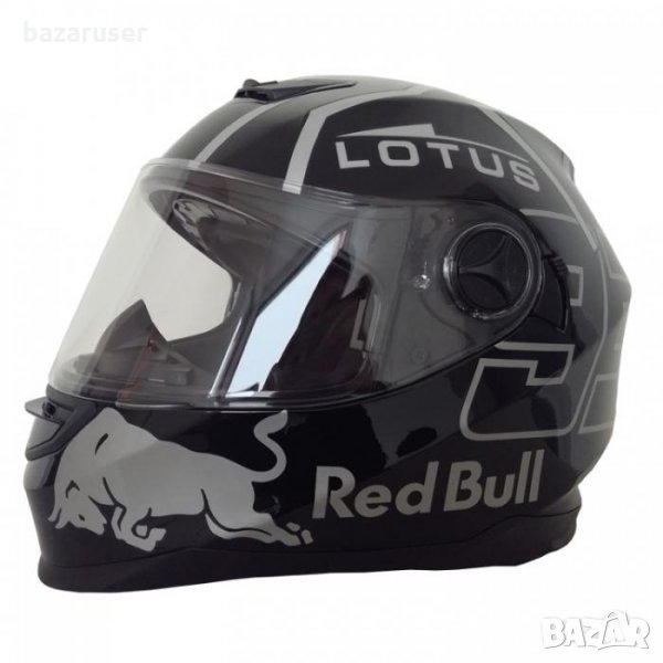 Каска за Мотор 2496 Lotus Черен Гланц 72041, снимка 1