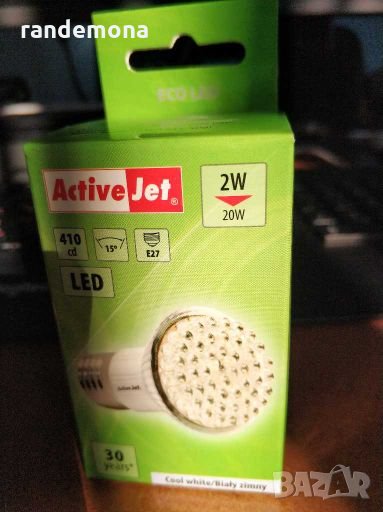 LED лампа E27 2W 160lm 410cd AJE-4827C ECO, снимка 1