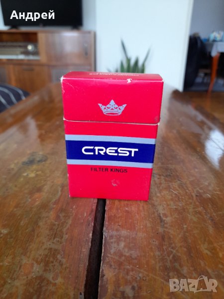 Стара кутия от цигари Crest, снимка 1