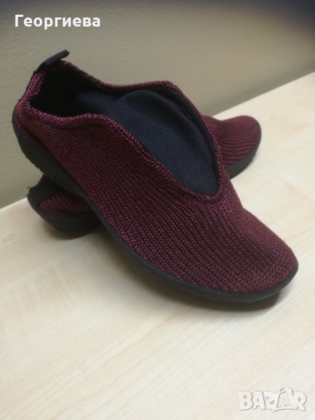 Дамски удобни обувки цвят бордо, снимка 1