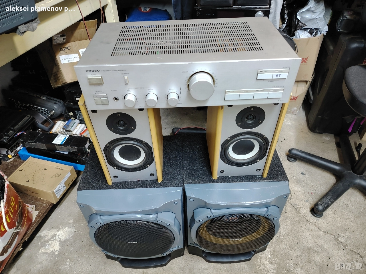 тонколони и каскади 10 инча и усилвател BT, снимка 1