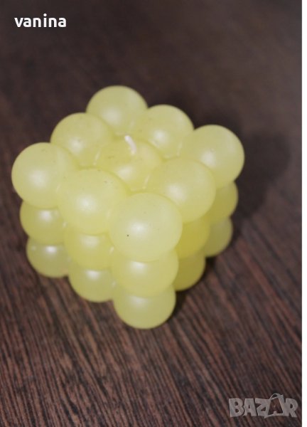 Ароматна свещ с форма на куб, снимка 1