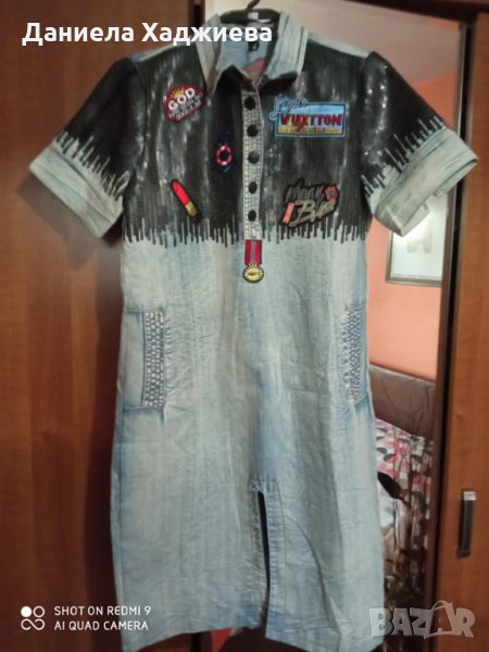 Ефектна дънкова рокличка  Motivi, снимка 1