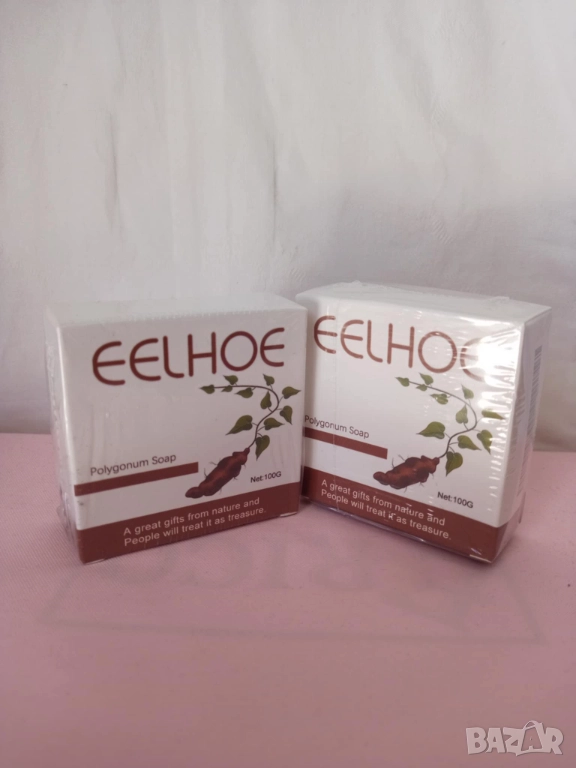 Натурален черен сапун за коса срещу косопад Polygonum soap 100 гр, снимка 1