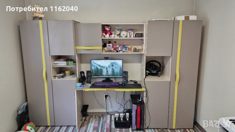 Секция, единично легло 90/200 и скрин за детска стая, снимка 1