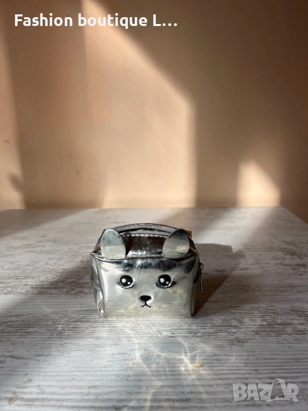 H&M Сребърно несесерче с ушички като котенце ❤️, снимка 1