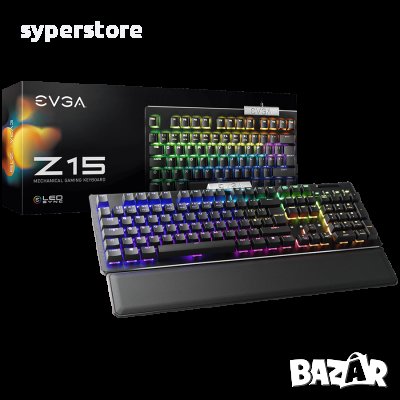 Геймърска Клавиатура USB EVGA Z15 RGB SS301472, снимка 1