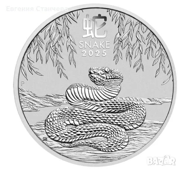 инвестиционна монета сребро сребърна лунар змия 2025, снимка 1