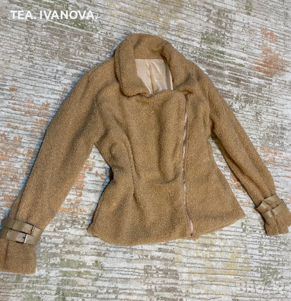 Вълнено кафяво яке Teddy bear, снимка 1