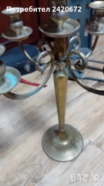 огромен свещник бронз, снимка 1