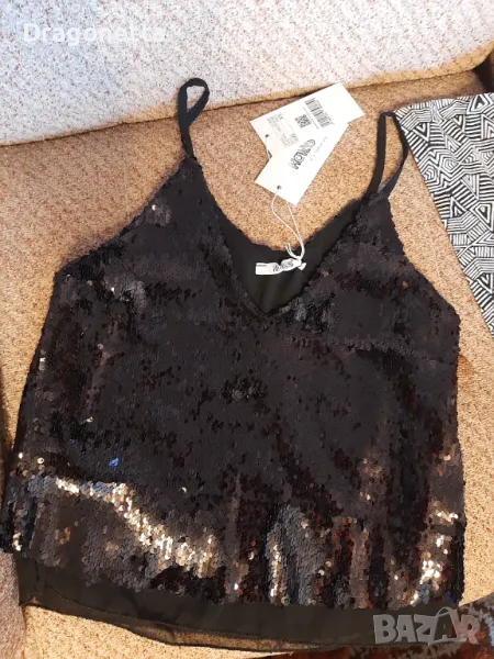 Секси пайетен потник , снимка 1