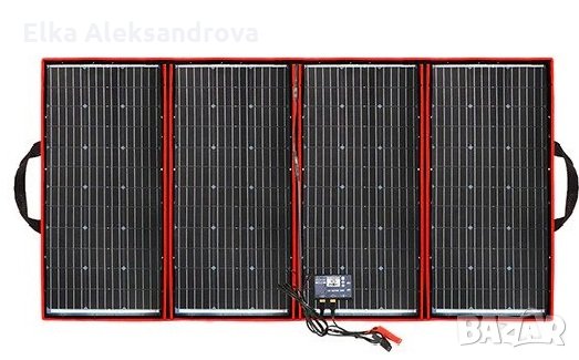 300 W сгъваем, гъвкав монокристален панел с контролер, снимка 1