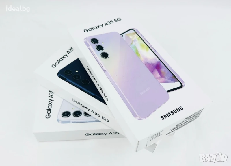 НОВ! Samsung A35 5G 256GB 8RAM Navi / Lilac / Iceblue 2г. Гаранция!, снимка 1