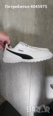 PUMA King Top TT Artificial Turf Shoe - White/White, снимка 3 - Футбол - 51991560