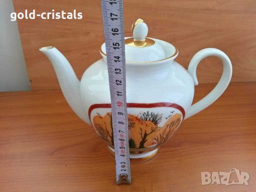 Руски порцелан лфз чайник и латиера , снимка 15 - Антикварни и старинни предмети - 28623080
