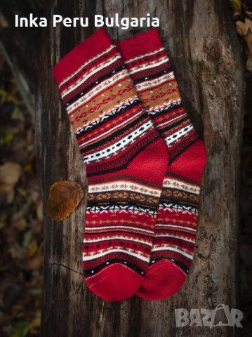 Перуански чорапи от вълна на алпака различни цветове, снимка 4 - Дамски чорапи - 42932591