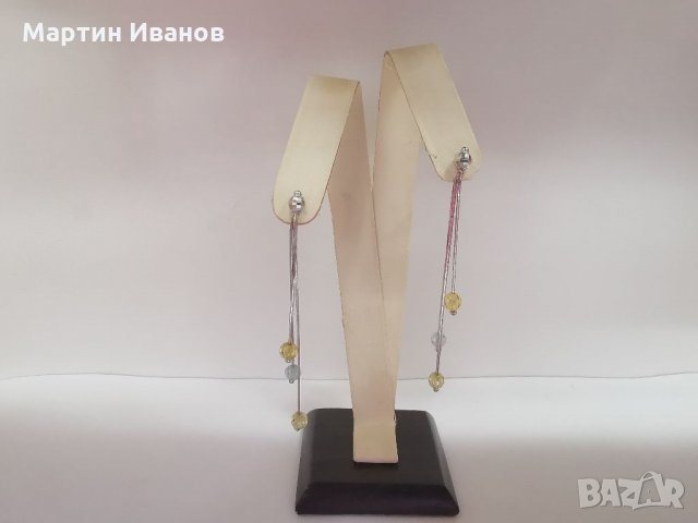 Златни обеци висящи 18 карата 