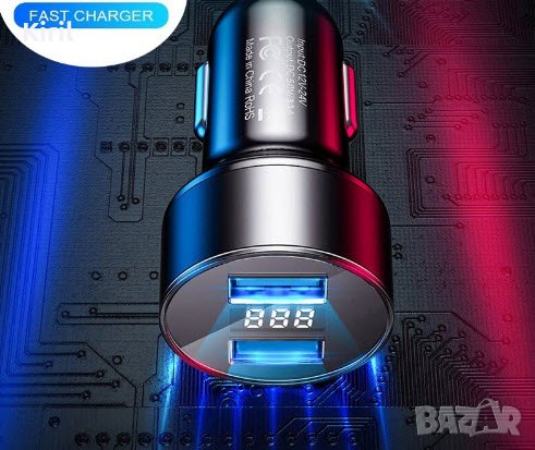 Мини USB зарядно за кола за зарядно за мобилен телефон GPS бързо зарядно зарядно за кола Двойно USB , снимка 4 - Зарядни за кола - 33452635