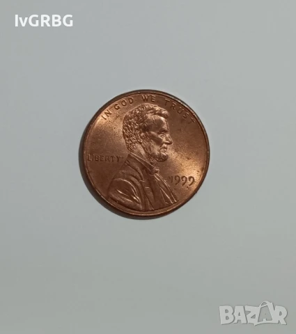 1 цент 1999 САЩ Америка 1 цент САЩ Американска монета 1999, снимка 1