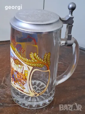 колекционерска немска халба с калаен похлупак    19/2