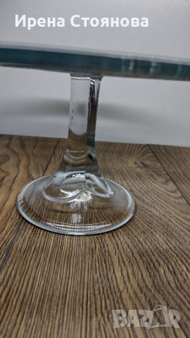 Кристален поднос със столче Salco Kristallglas , снимка 10 - Чинии - 44933863