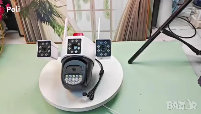 Безжична 4G WiFi камера за наблюдение с триекранен монитор водоустойчива, снимка 4 - IP камери - 48345187