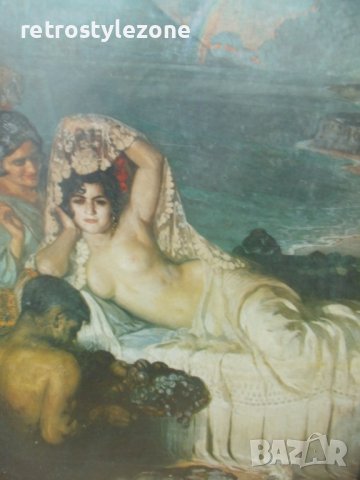 № 6638 стара картина с рамка , снимка 4 - Други ценни предмети - 38655941